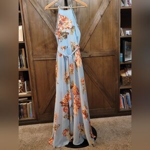 Premier Blue Floral Maxi Dress